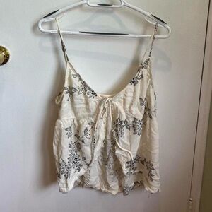 Urban Outfitters Cream Floral Camisole